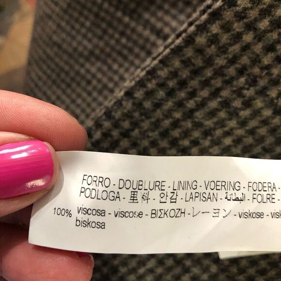 ZARA Oversized Two Button Plaid Blazer Jacket w/Elbow Patches Size XS - Picture 15 of 16